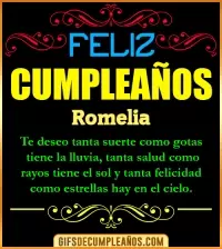 GIF Frases de Cumpleaños Romelia